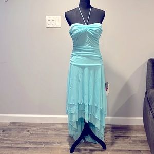 Light Blue High Low Dress layered size Large